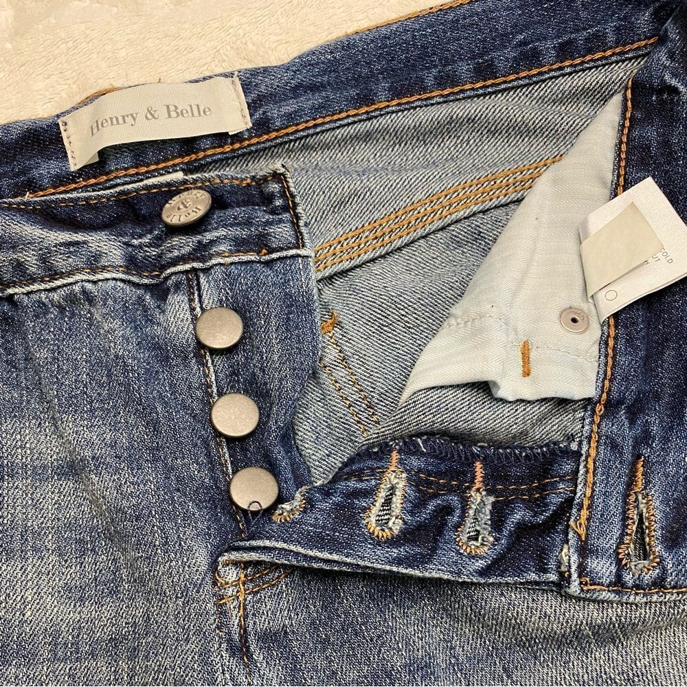 HENRY & BELLE PATCHWORK BOYFRIEND JEANS - Picture 11 of 15